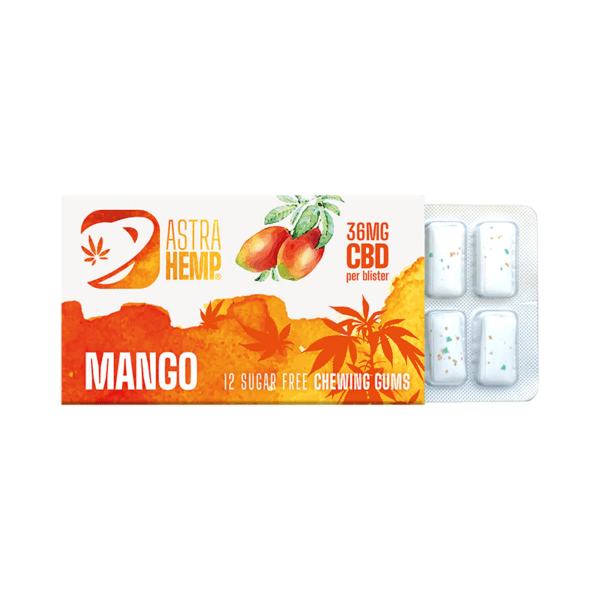 Astra Hemp Cannabis Chewing Gum Mango 36mg CBD