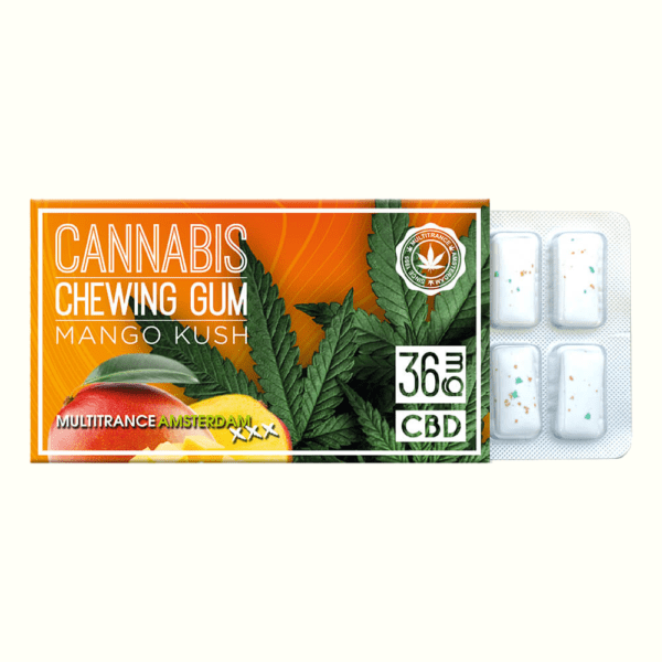 HaZe Cannabis Chewing Gum Mango 36mg CBD