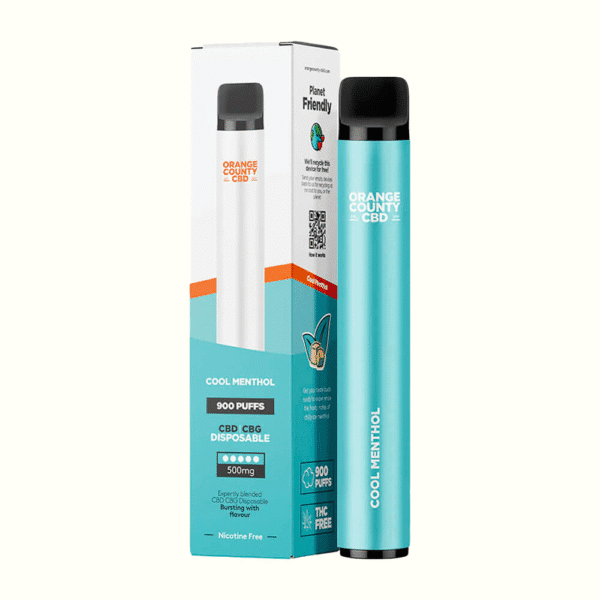 Orange County CBD 3ml Disposable Vape Pen 250 CBD + 250mg CBG Cool Menthol