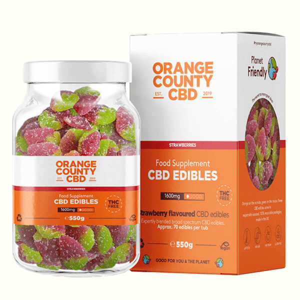 Orange County CBD Large Tube Gummies Strawberries CBD 550g